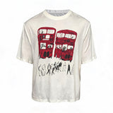 Red Bus Print Short Sleeve Tee