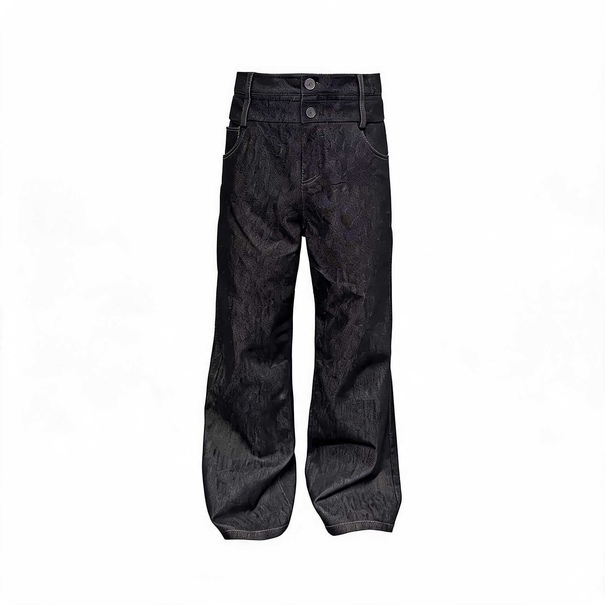 Double Waist Flared Denim Jeans