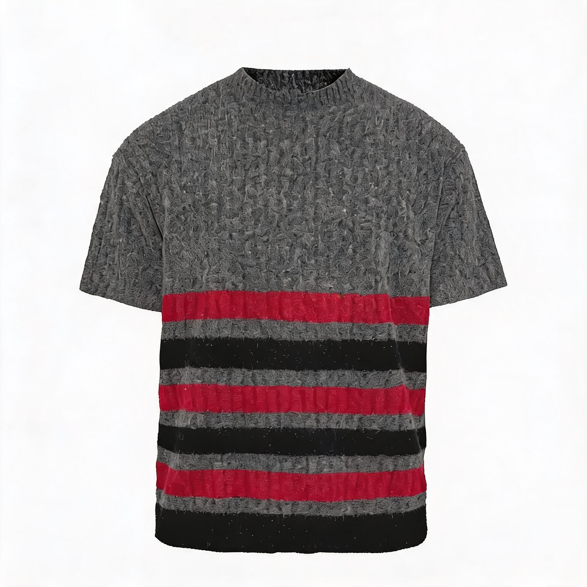 Striped Short Sleeve Round Neck Tee