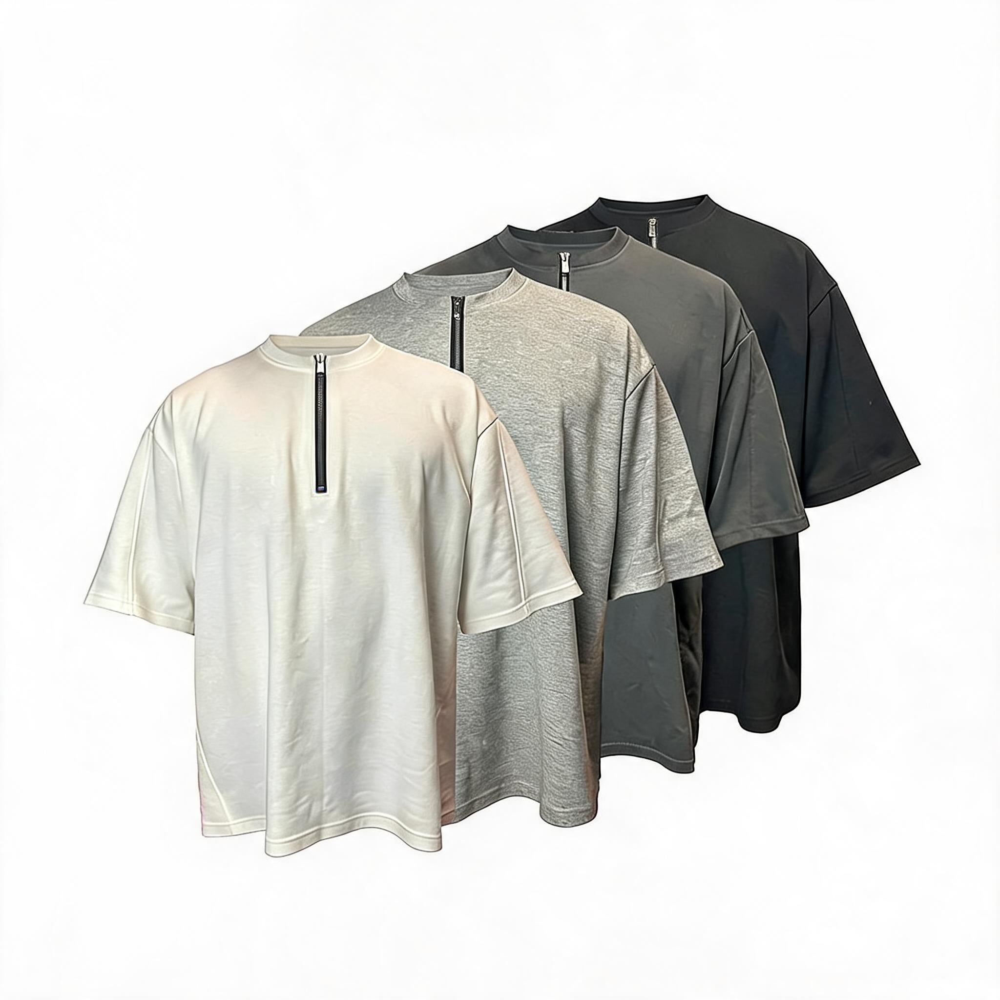 Half Zip Short Sleeve Cleanfit Tee