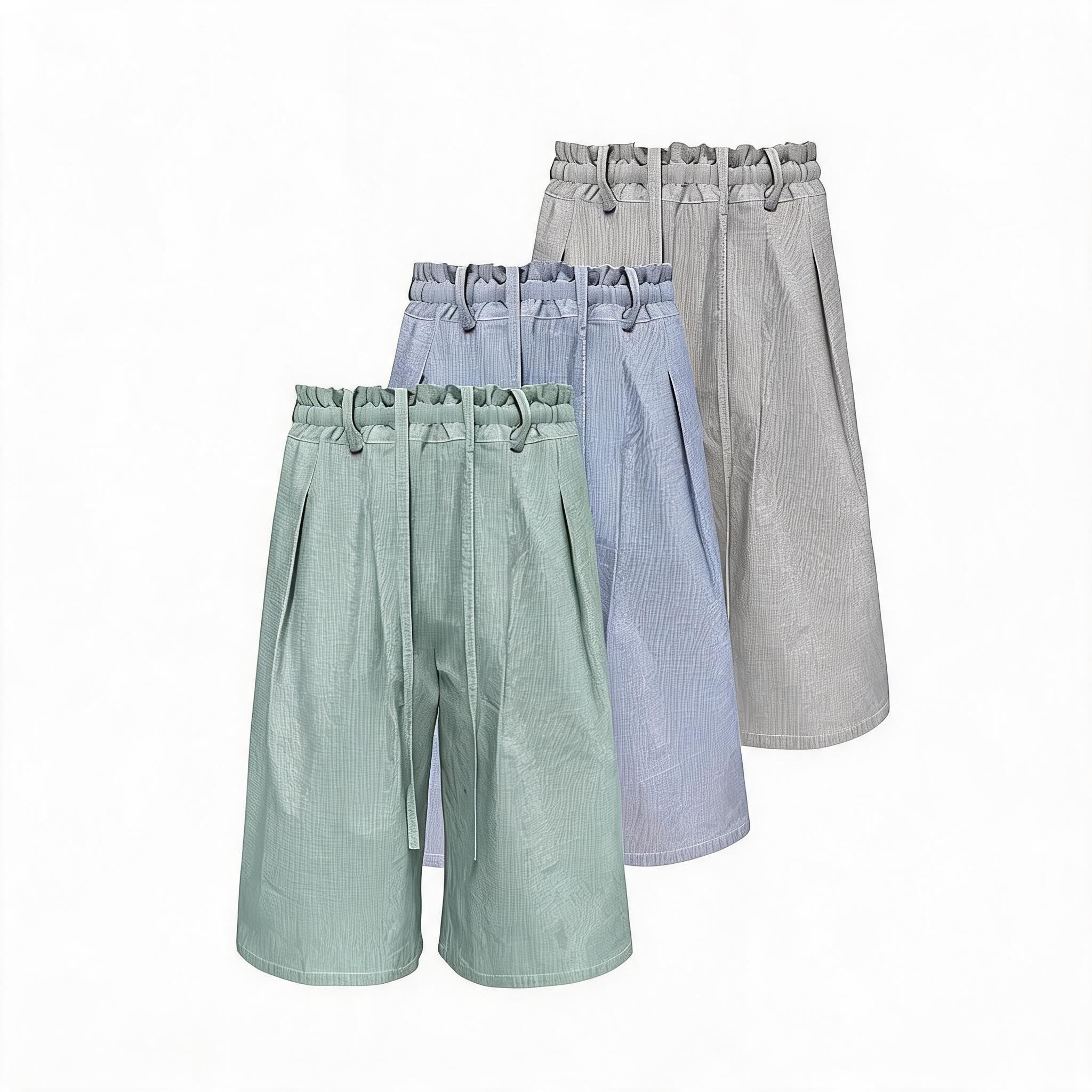 Pleated Plaid Capri Pants