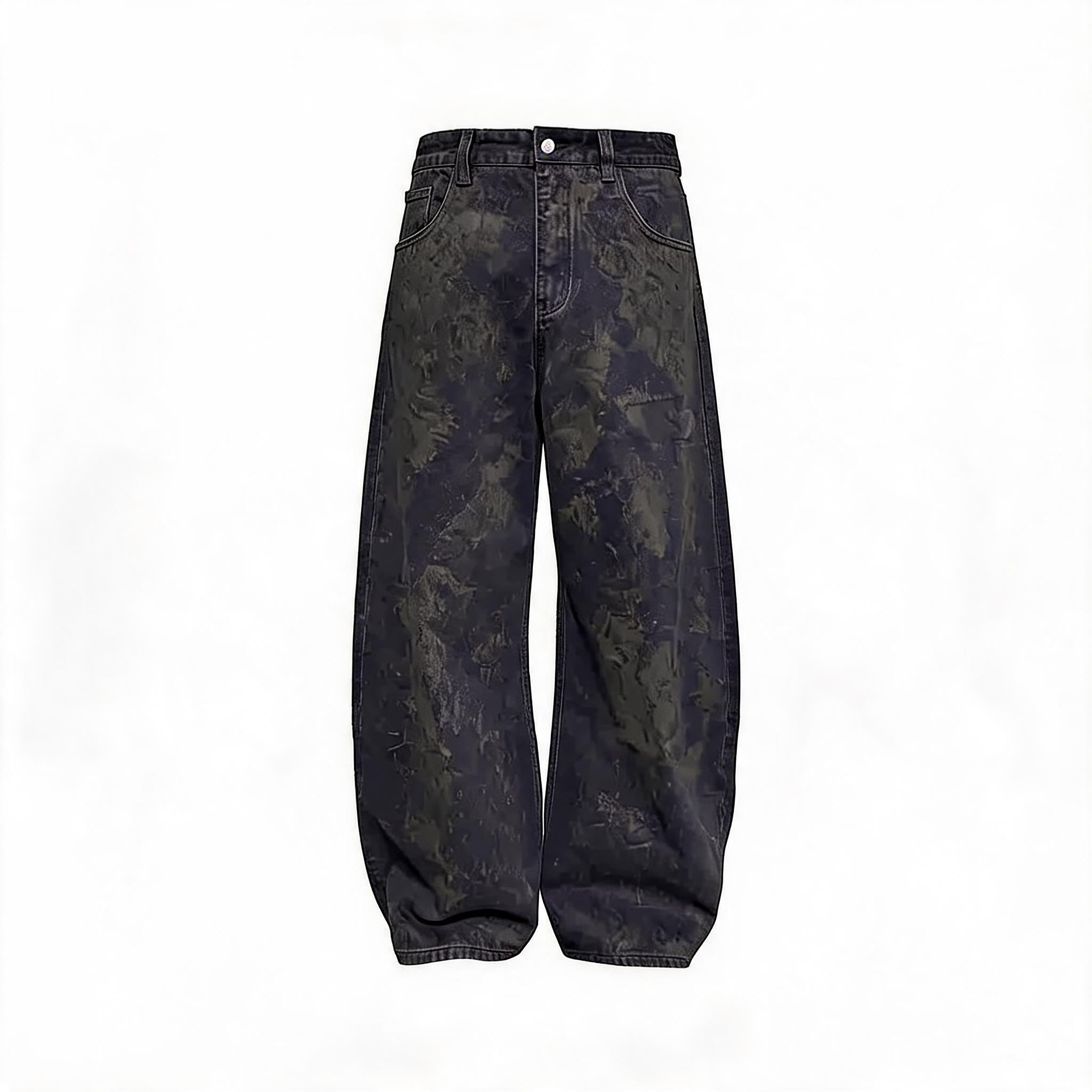 Vintage Washed Denim Banana Pants