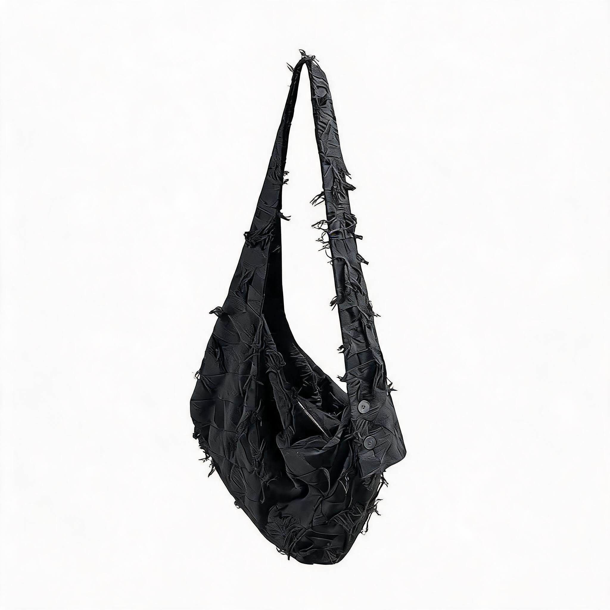 Curved Fringed Diamond Mummy Bag