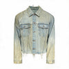 Cropped Ripped Distressed Denim Jacket