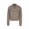 Shawl Collar Ribbed Cardigan