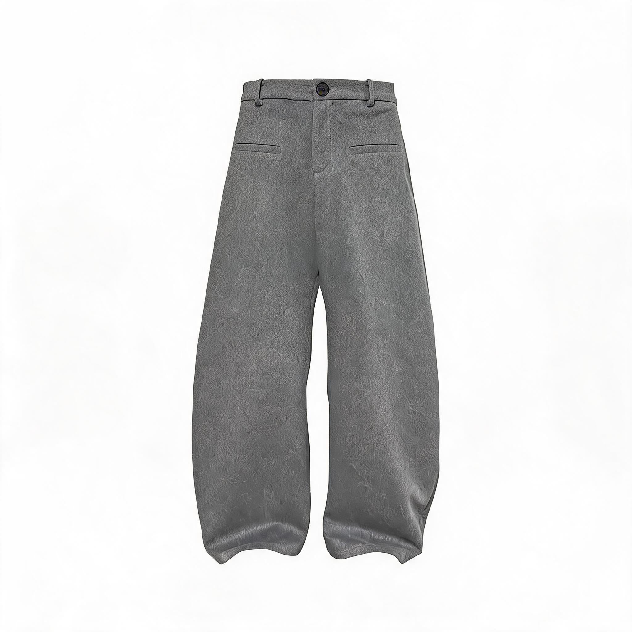 Reversible Pleated Brushed Low Rise Pants