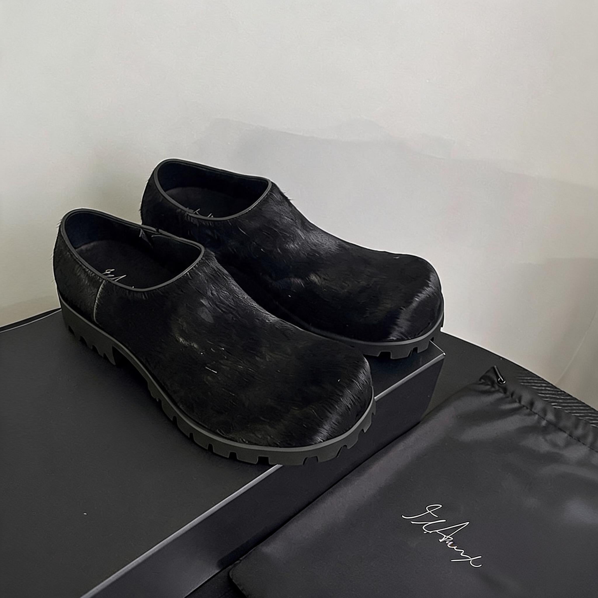 5cm Heightened Horsehair Leather Derby Shoes
