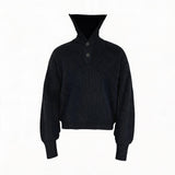 Chunky Knit Collared Button Sweater
