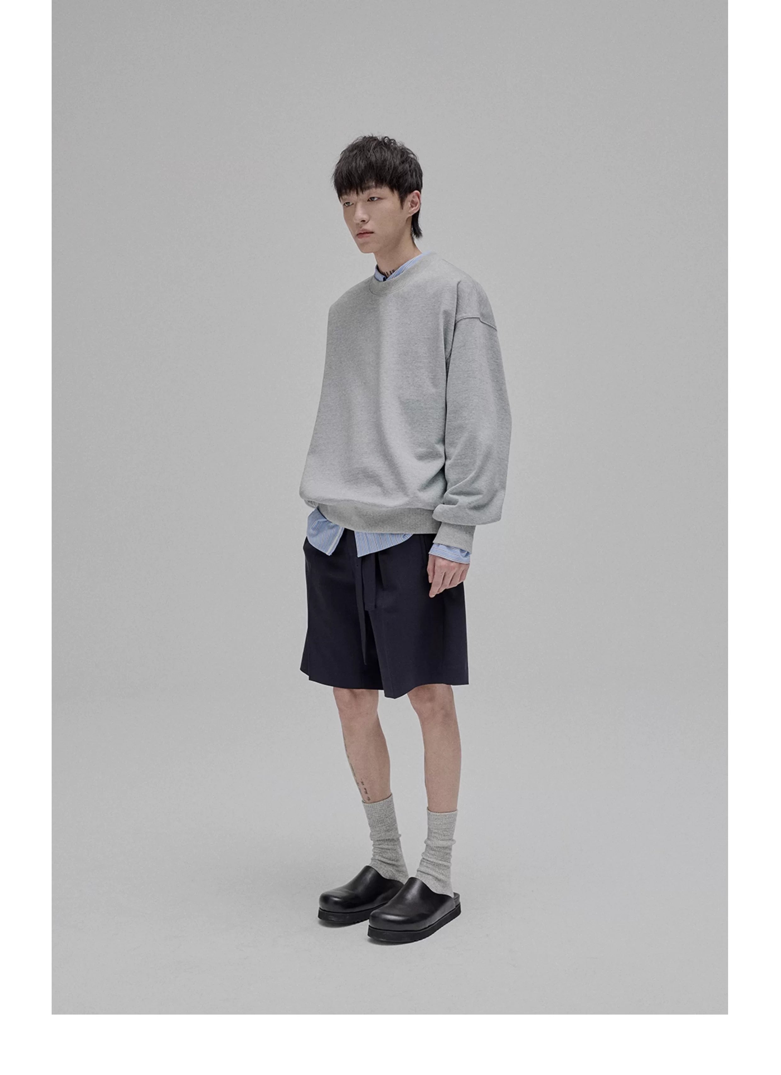 Draped Drawstring Wide Shorts