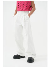 Multicolor Men's Loose Straight Cotton Pants