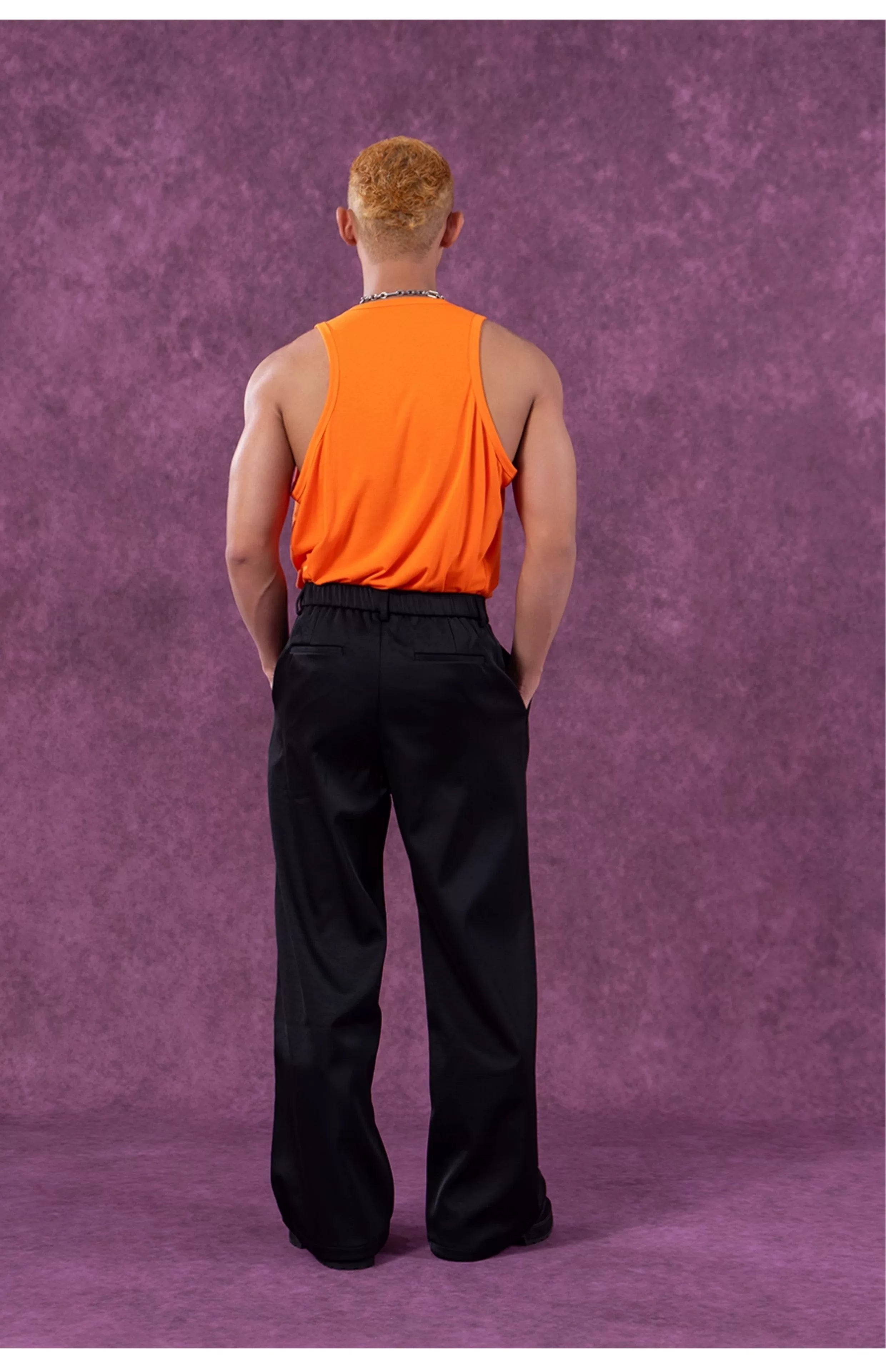 Men's Colorful Deep V Sports Tank