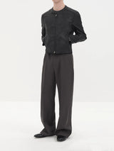 Wrinkle Free Straight Wool Dress Pants