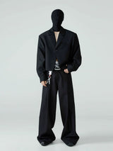 Men's Loose Pleated Wide Leg Pants