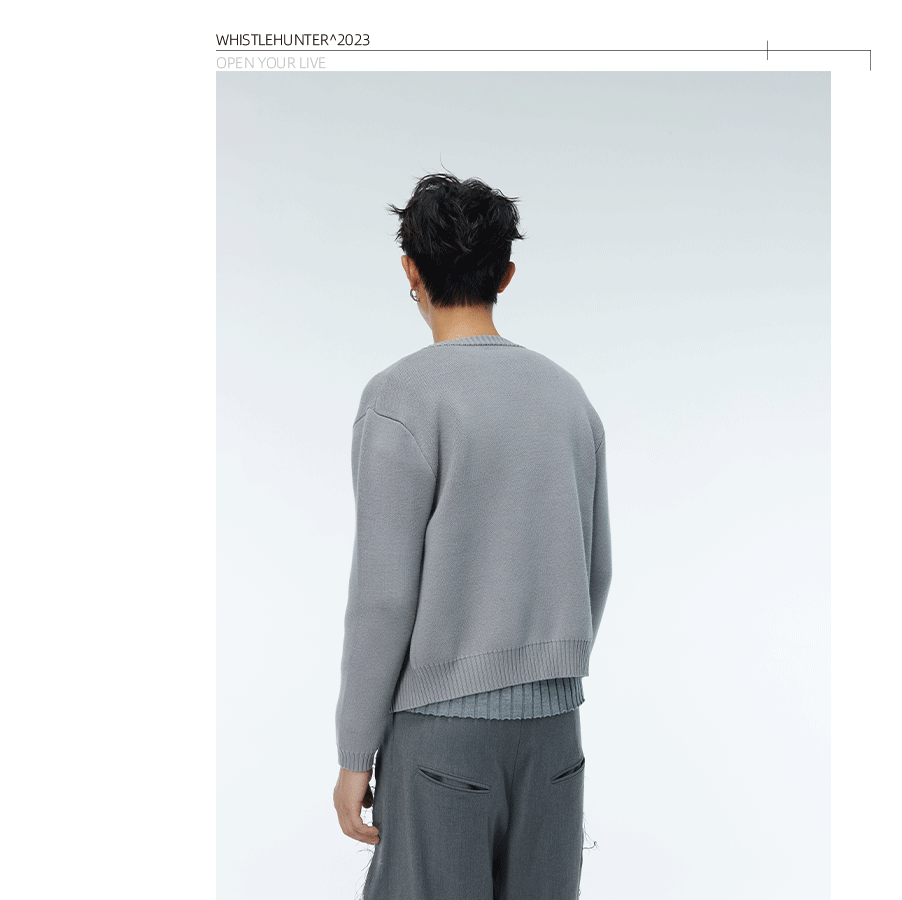 Rivet-Trimmed Two-Tone Cardigans
