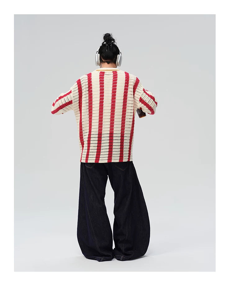 100% Cotton Knit Striped Top