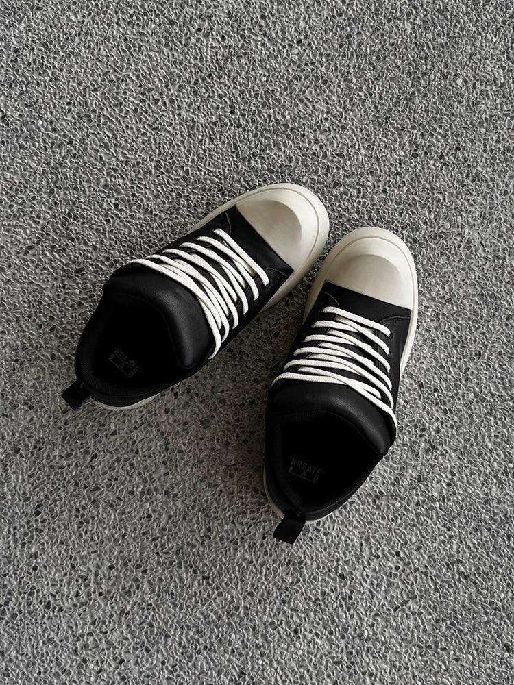 Nappa Leather Low-top Chunky Sneakers