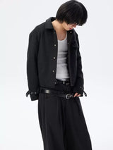 Wool Blend Quilted Short Jacket