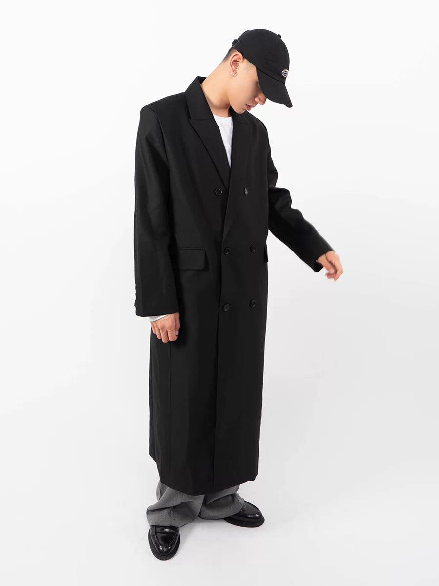 Men's Oversized Two-tone Windproof Trench Coat
