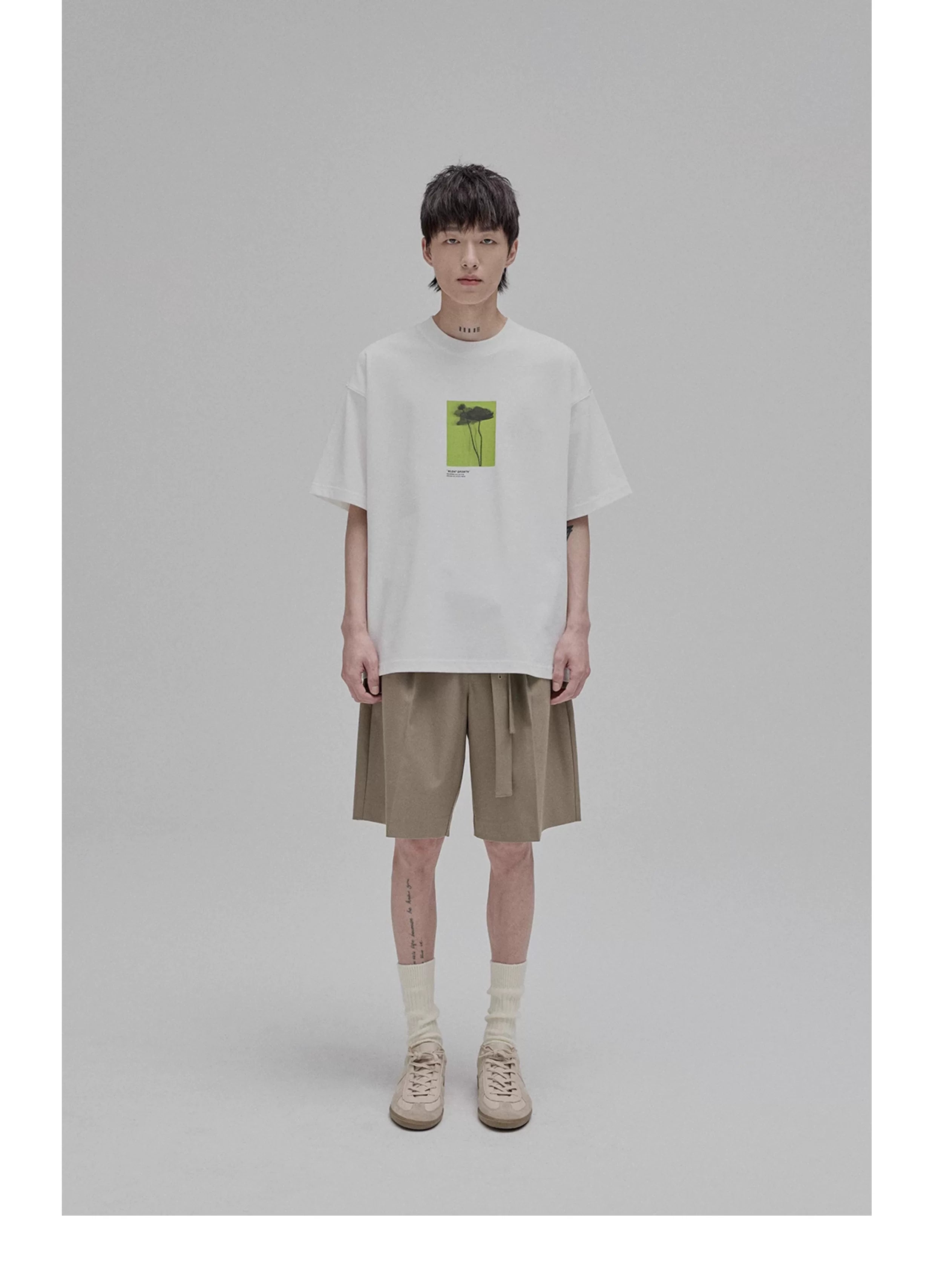 Draped Drawstring Wide Shorts
