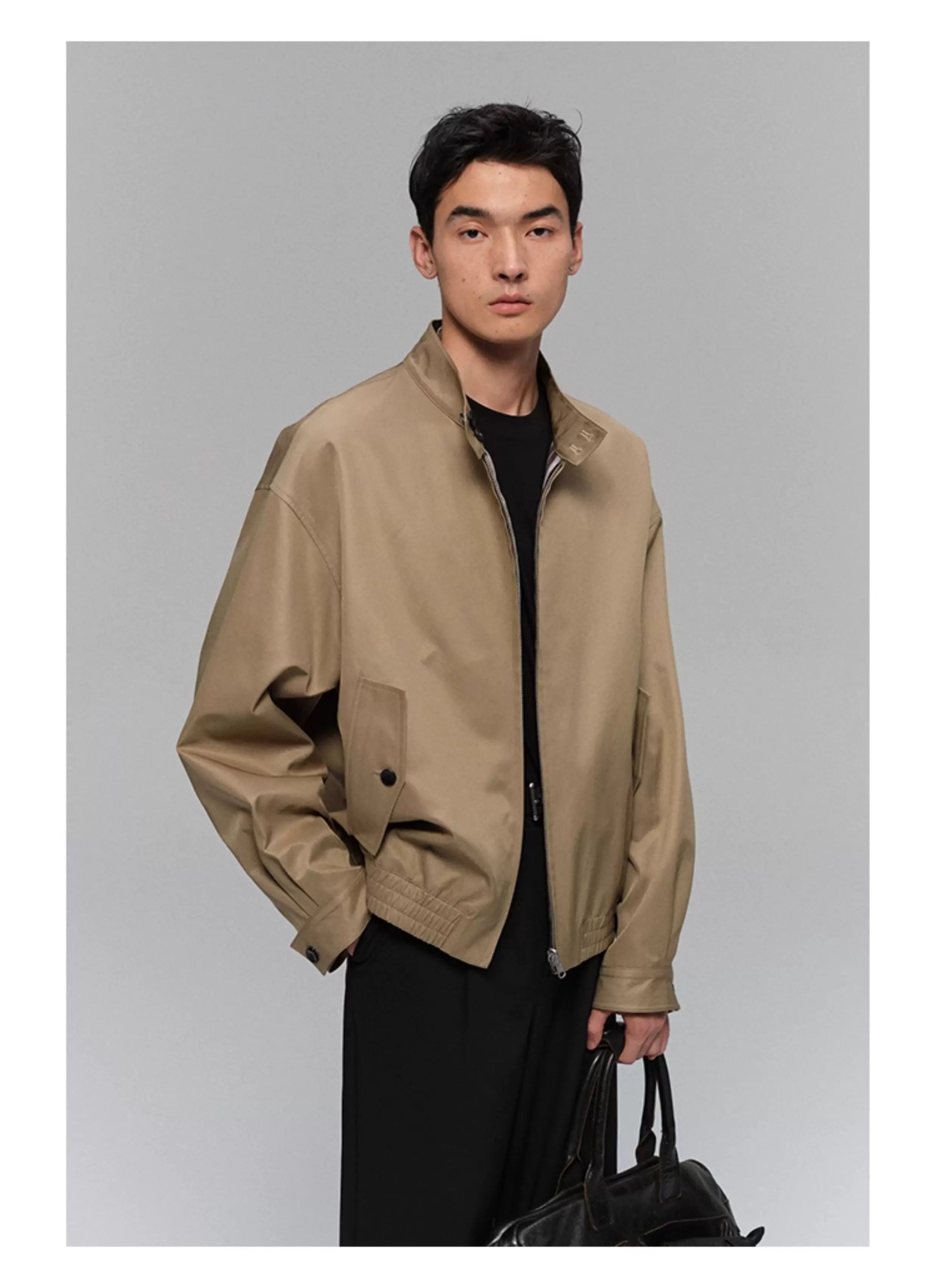 Reversible Plaid Lined Cotton Harrington Jacket