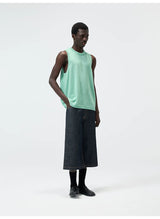 Knit Linen Cotton Blend Tank Top