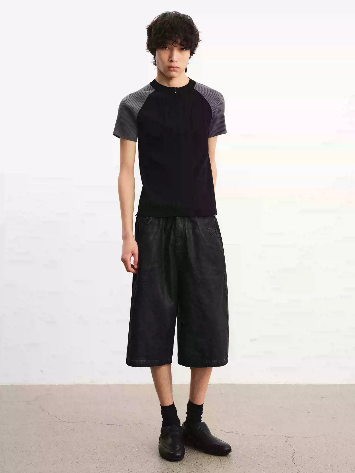 Half-zip Raglan Sports Breathable Tee