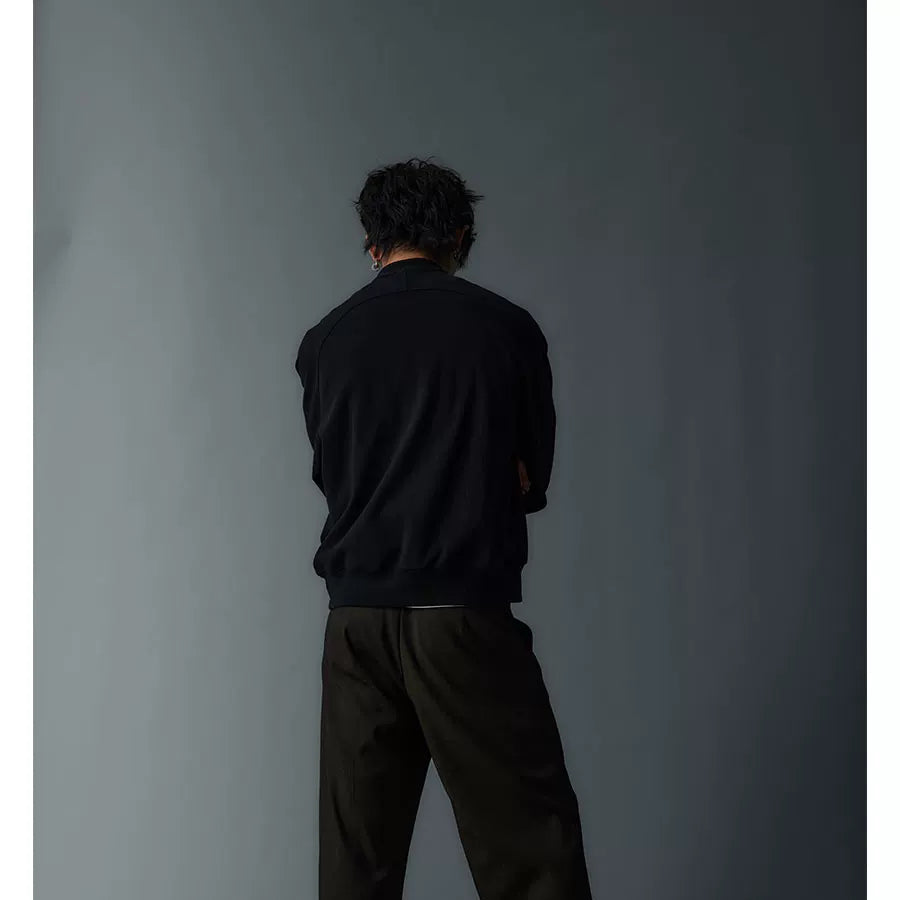Men's Solid Waffle Mock Zip Sweatshirt