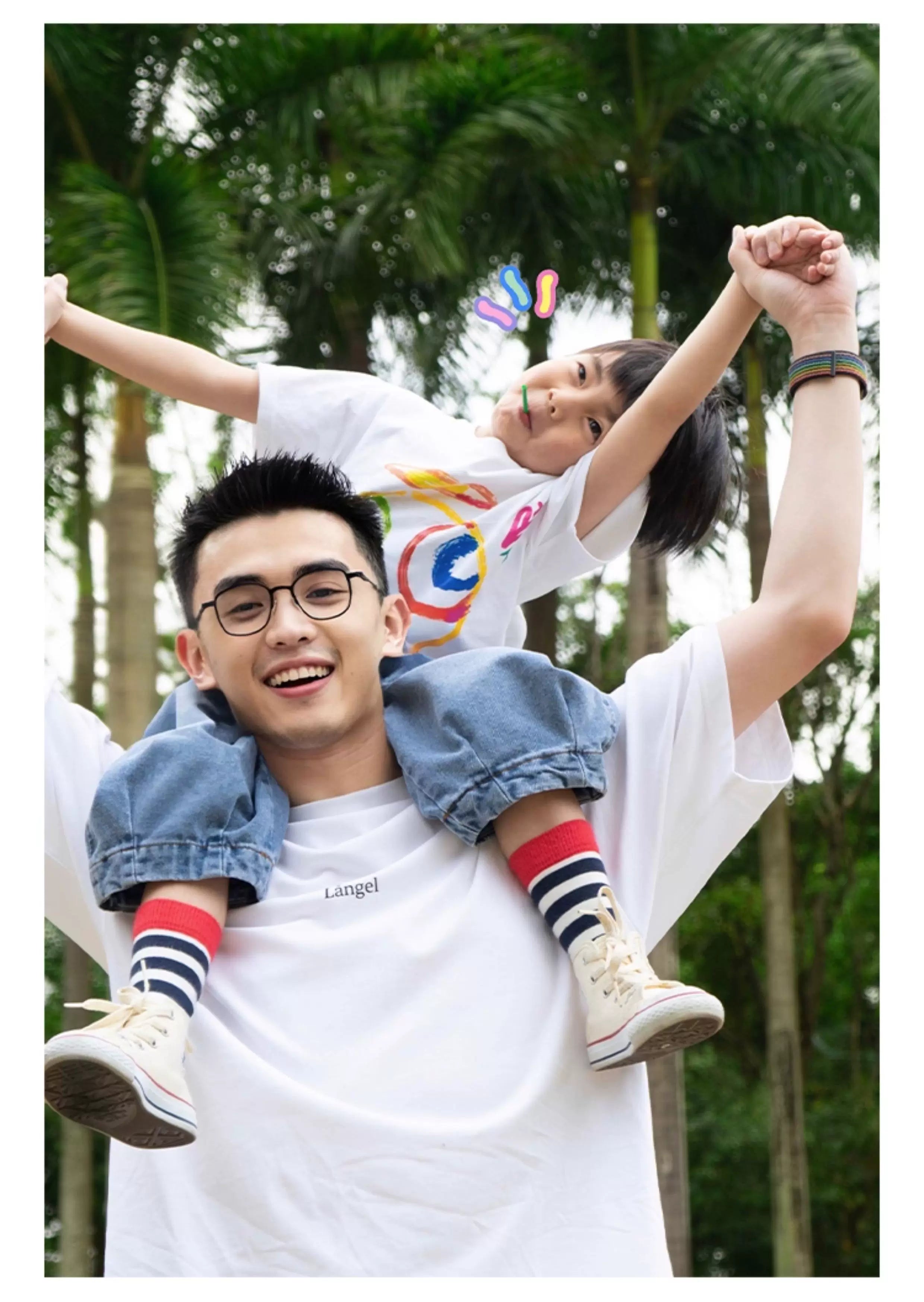 Angel Wing Print Cotton Kids' Tees