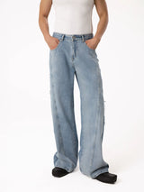 Men's Blue Gradient Distressed Jeans