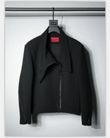 Dark Matte High Collar Zip Jacket