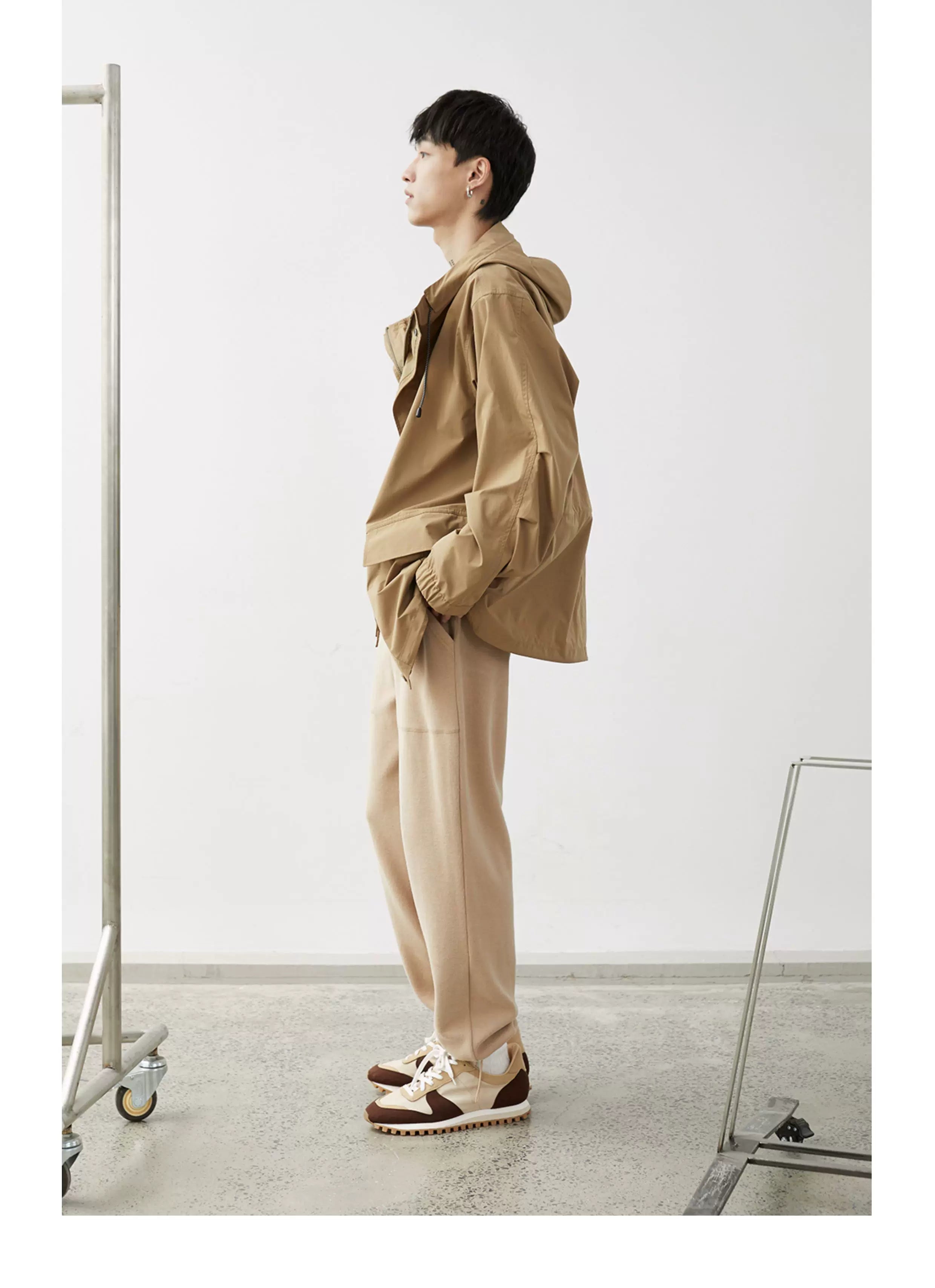 Stripe Plush Drawstring Track Pants