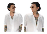 Elegant French Linen Cuban Collar Shirt
