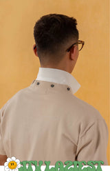 Men's V-Neck Short-Sleeve Detachable-Collar Polo Shirts