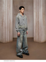 American Washed Rhinestone Straight Leg Jeans