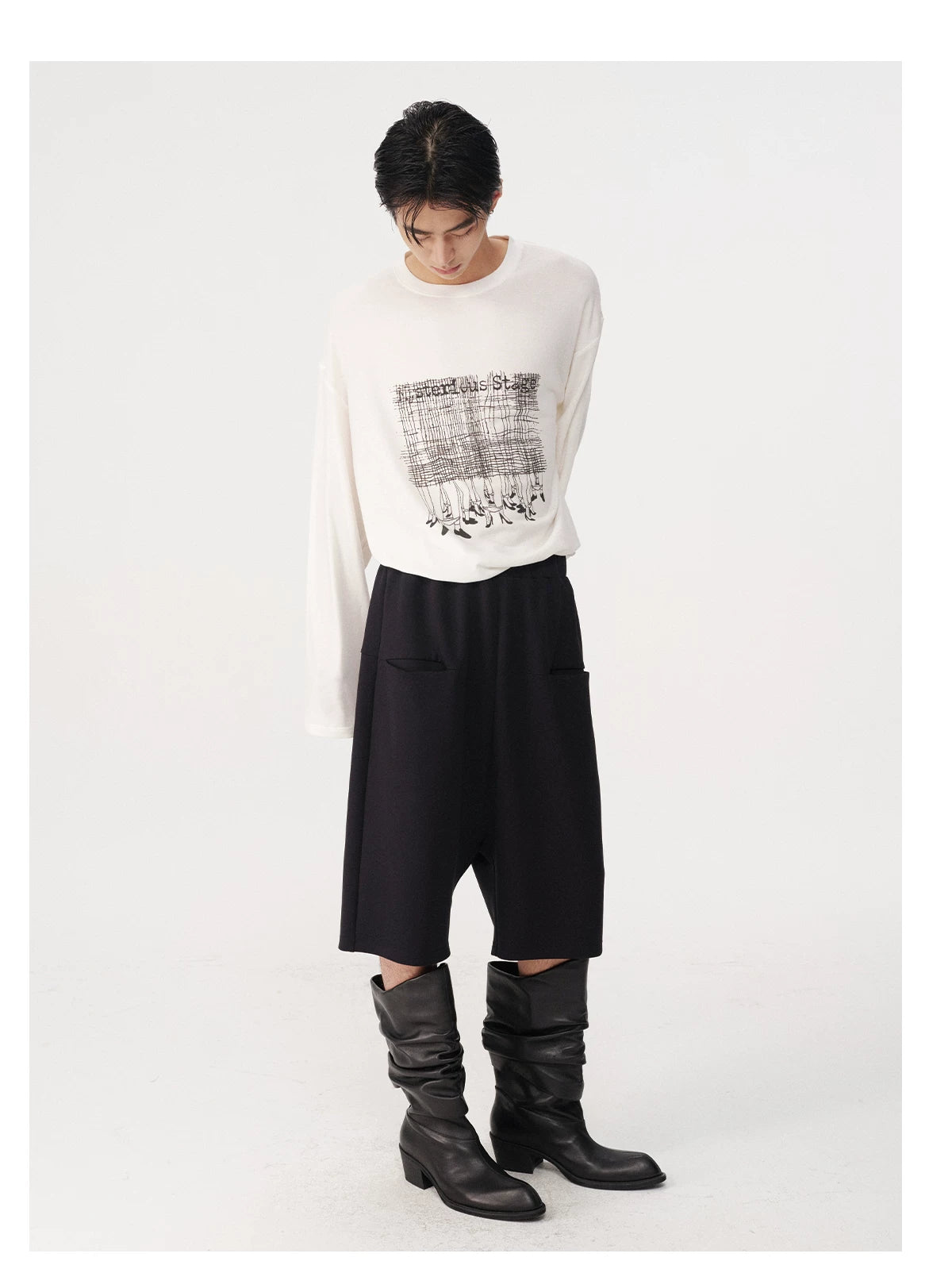 Pocketed Low-Rise Tencel Shorts