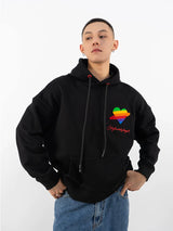 Loose Rainbow Heart Couple Hoodies