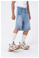 Men's 5-Inch Washed Blue Denim Shorts