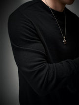 Fitted Dark Tailored Merino Cashmere Sweater