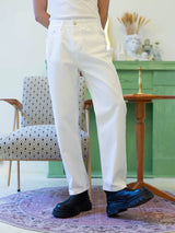 Men's Vintage White Wide Leg Jeans