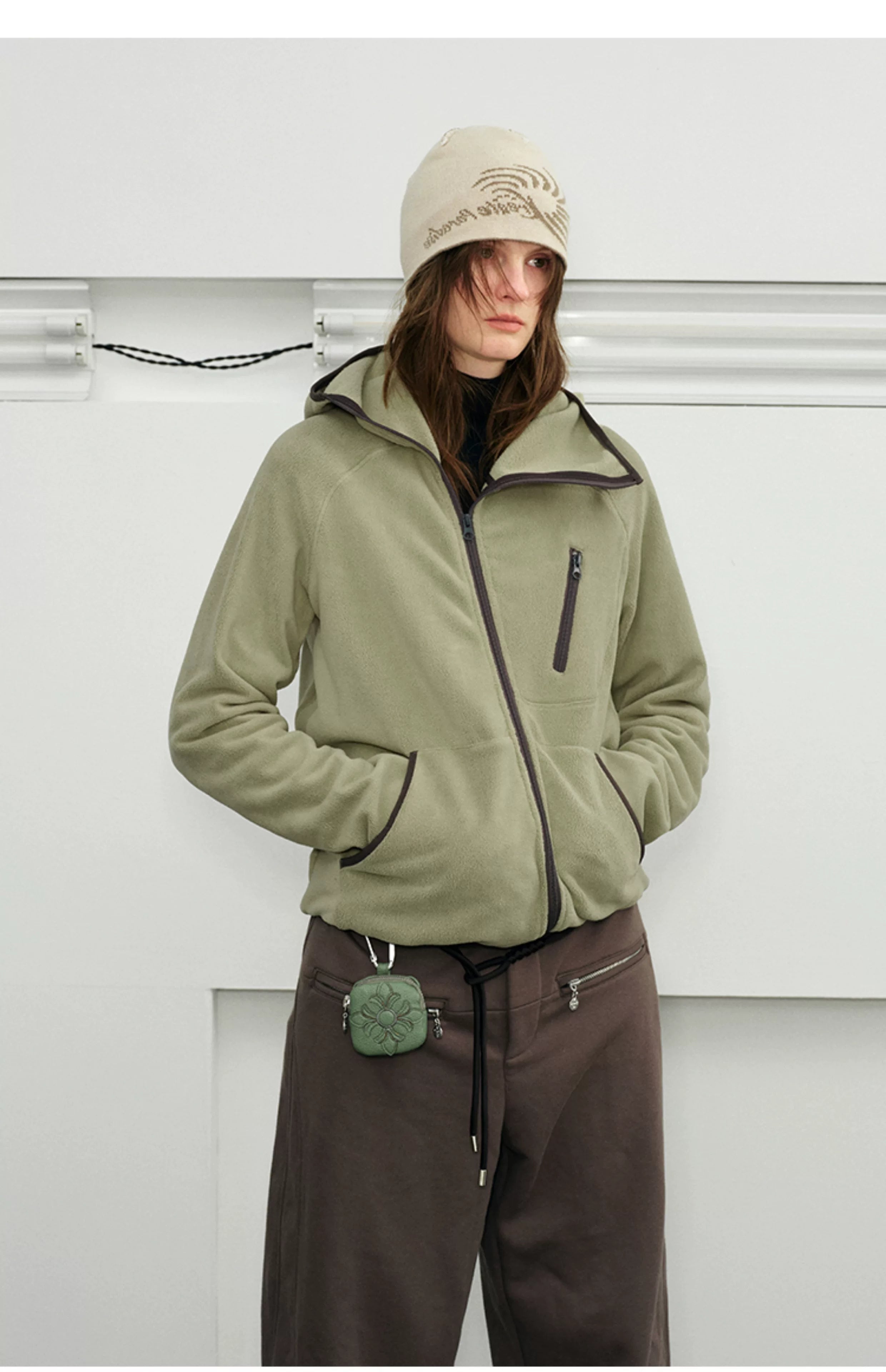 Men's Heated Zip Hooded Fleece Jacket