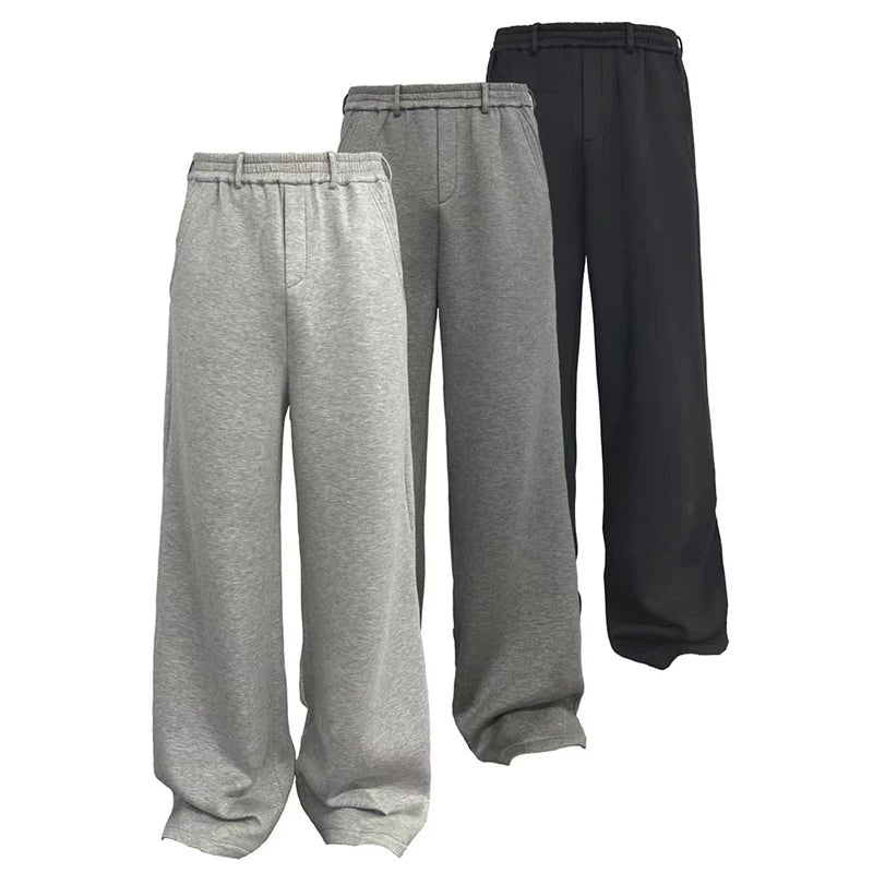 Flared Space Cotton Sweatpants With Pockets
