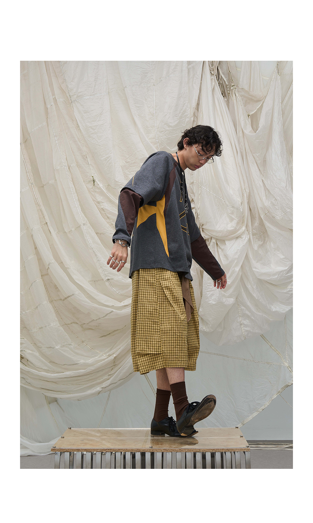 Deconstructed Patchwork Two-in-One T-Shirt