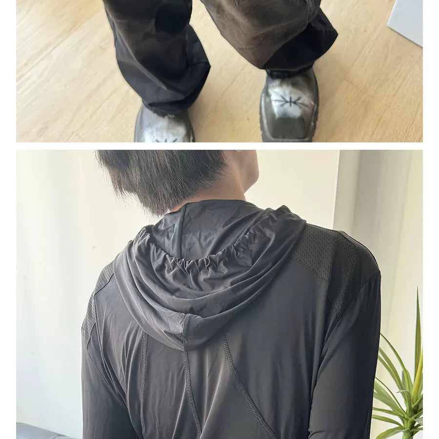 Two-Tone Cooling Stretch Mesh Hooded Jacket