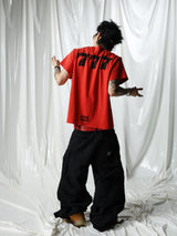 Black Adjustable Distressed Plaid Cargo Pants