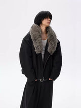 Waterproof Detachable Fox Fur Padded Coat