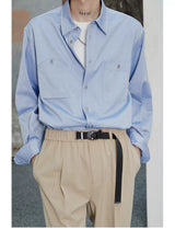 80s Cotton Oxford Asymmetric Pocket Shirt