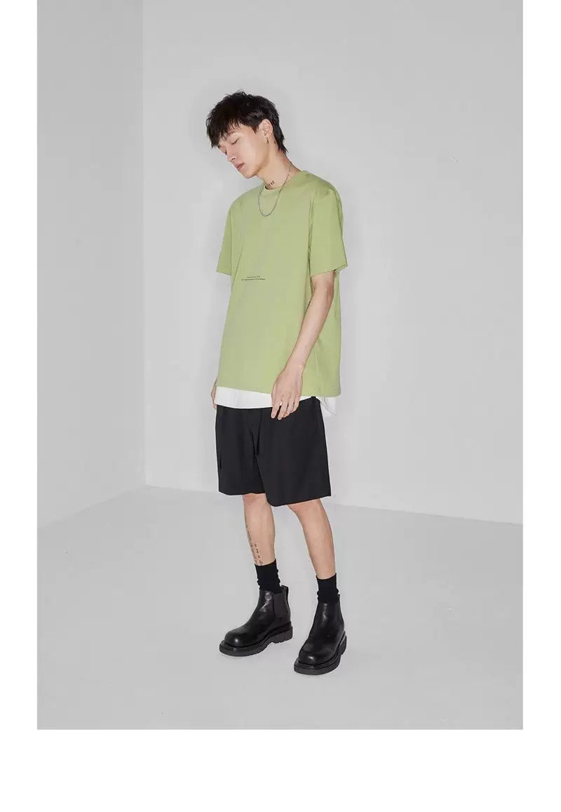 Double-sided Color-block Printed Pima Cotton Tee