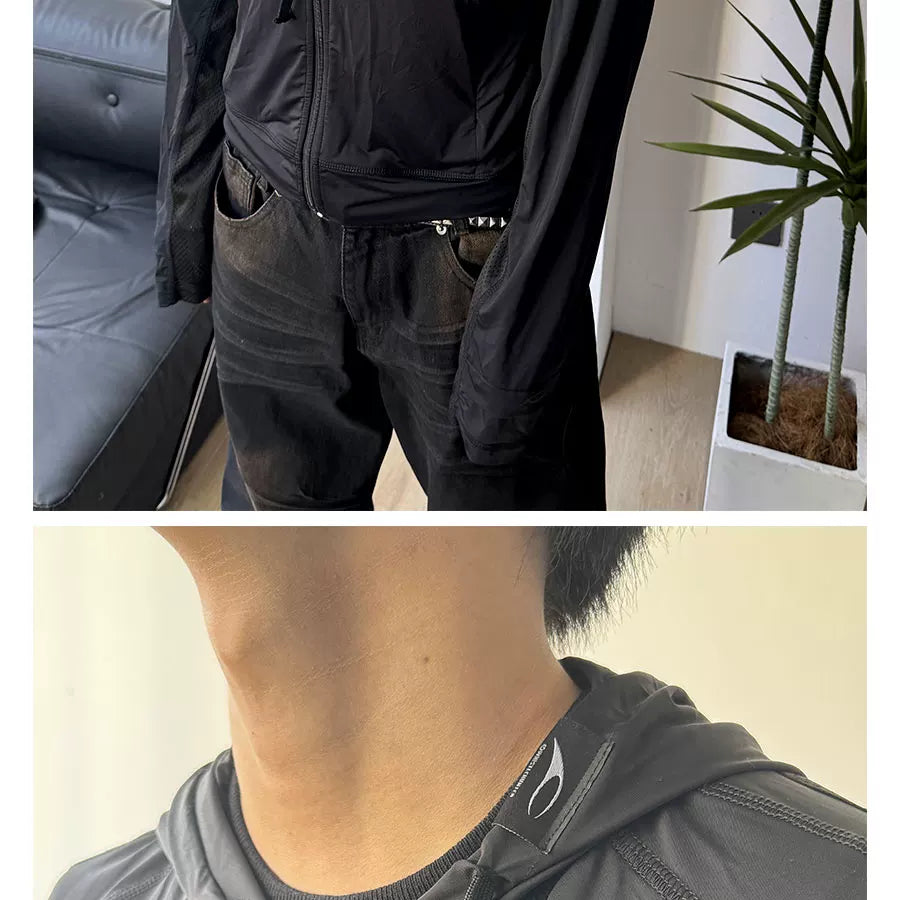Two-Tone Cooling Stretch Mesh Hooded Jacket