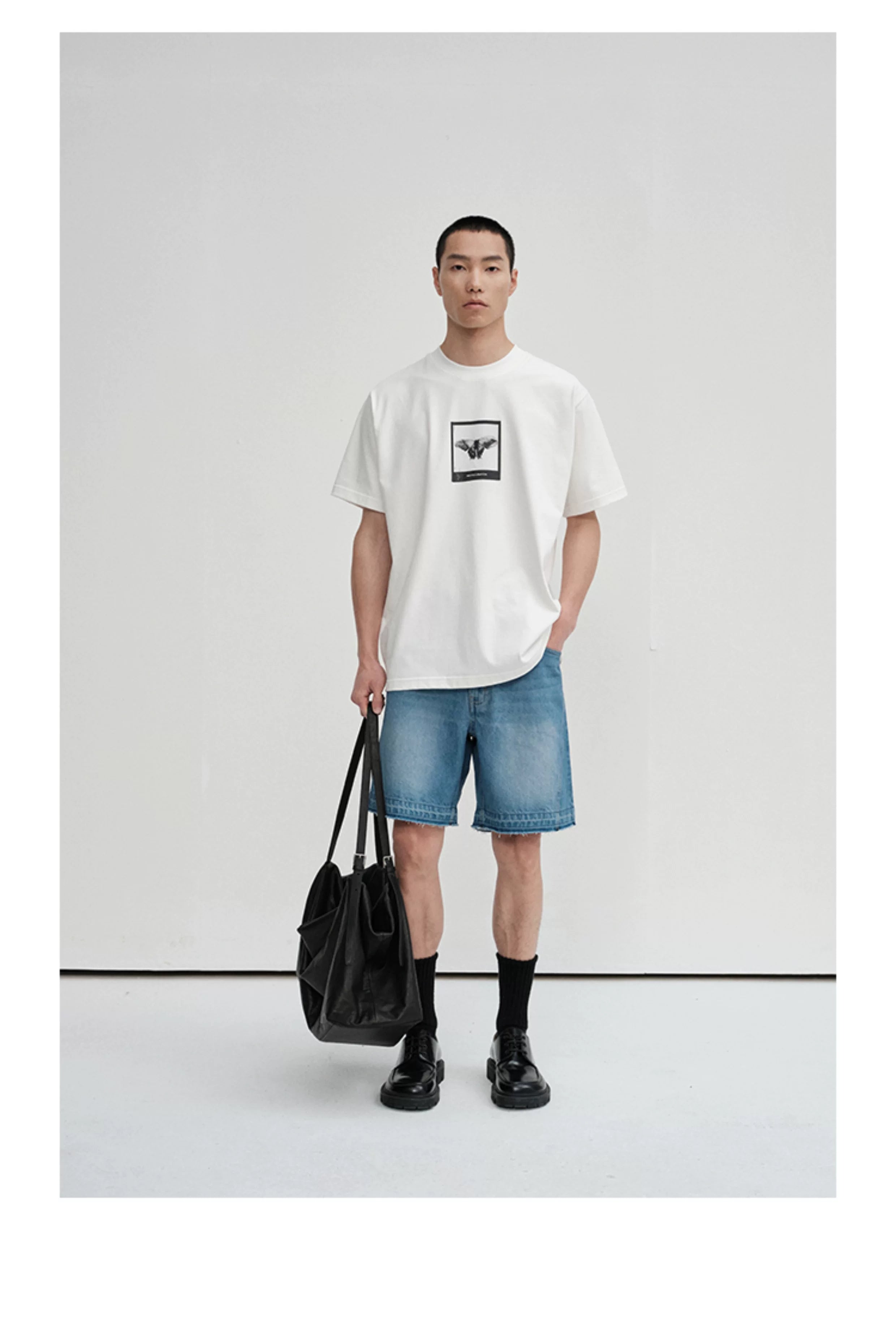 Printed 300G Long-Staple Cotton Short-Sleeve Tee