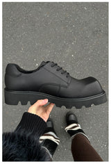 Men's Square Toe Leather Derby Shoes
